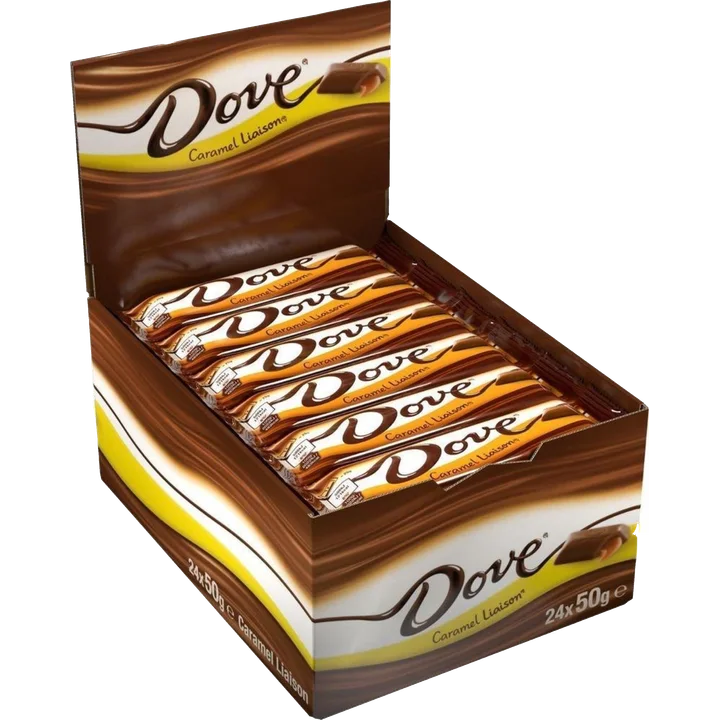 Dove Caramel Doos 24 stuks x 50gr