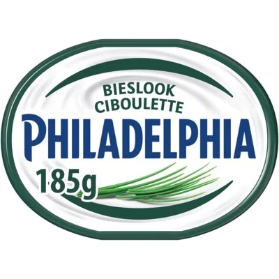 Philadelphia Zacht-frisse Zuivelspread Bieslook, kuipje 185 g