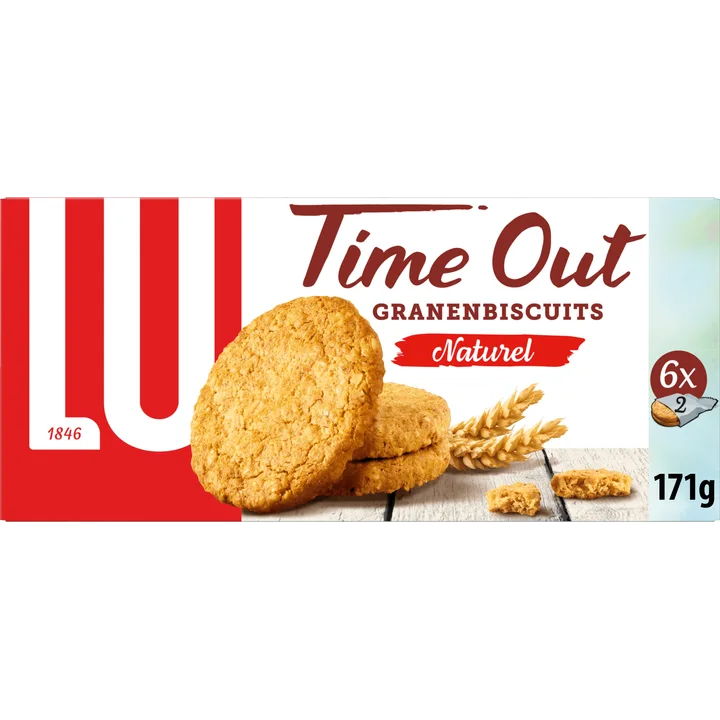 LU Time Out Koekjes Naturel (6X2 Stuks ) 171g