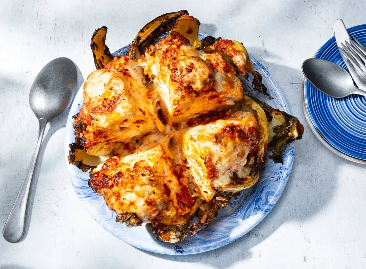 Bloemkool 'parmigiana' met whipped mozzarella