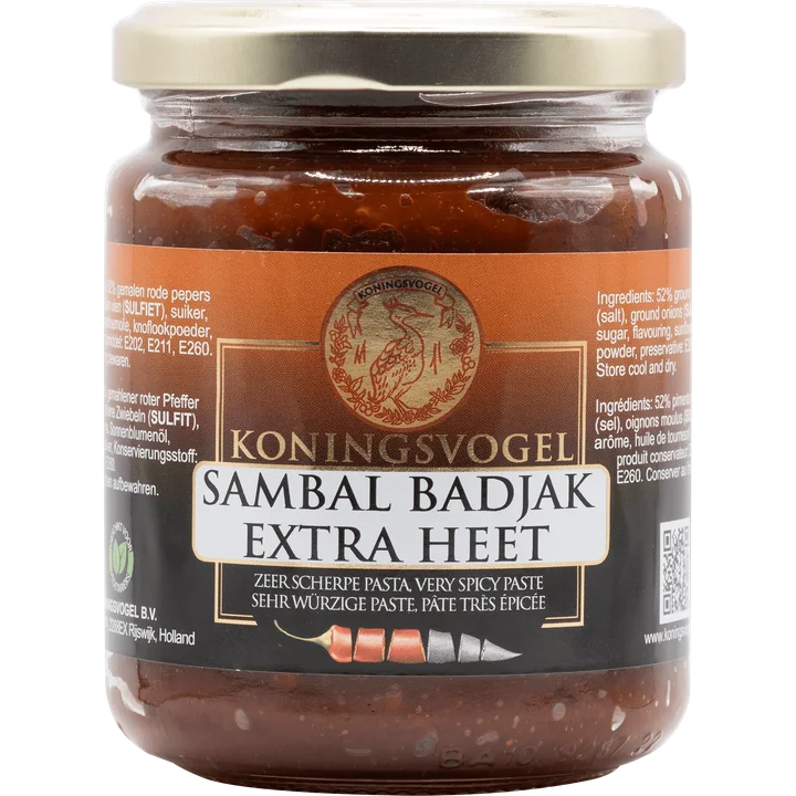 Koningsvogel Sambal Badjak Extra Heet 280 g