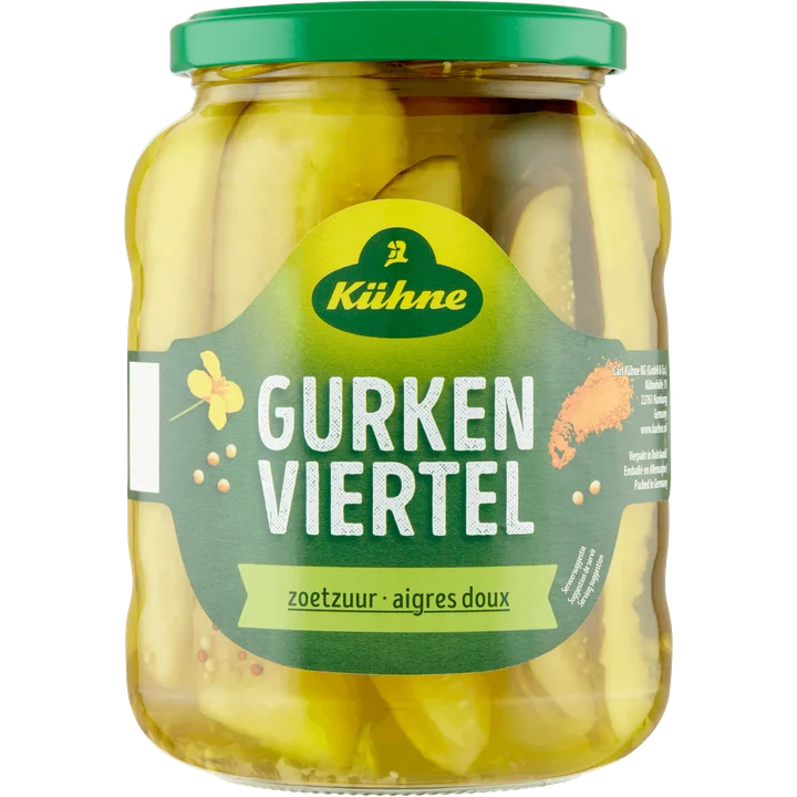 Kühne Gurken Viertel Zoetzuur 670 g