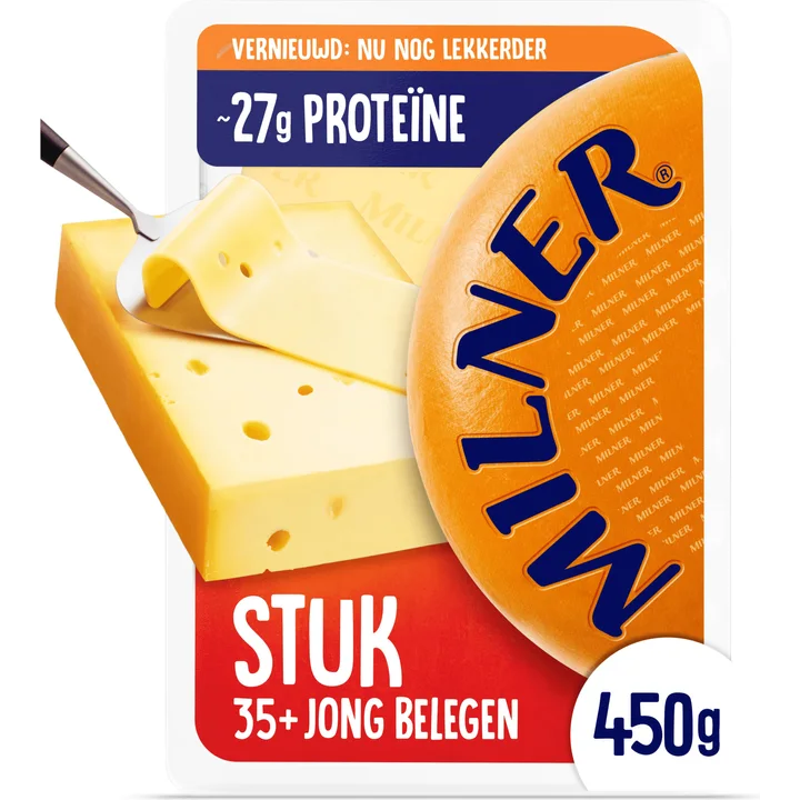 Milner Jong Belegen 35+ Kaas Stuk 450g