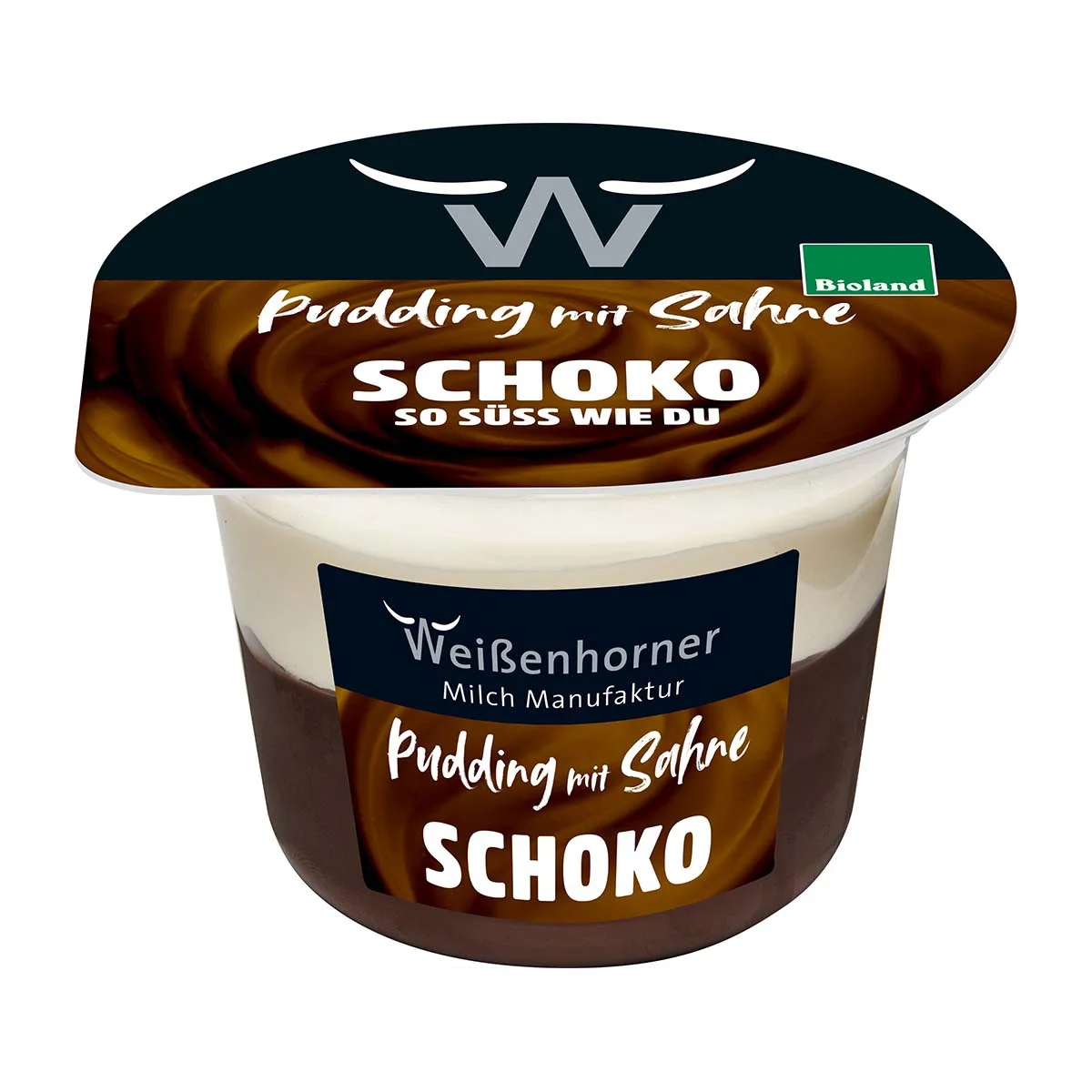 Chocoladepudding met slagroom topping