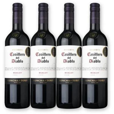 Casillero del Diablo Casillero Merlot Res. 4 flessen