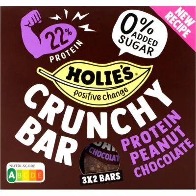 Holie's Crunchy bar protein peanut chocolate