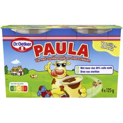 Dr. Oetker Paula vla met vanillesmaak 4-pack