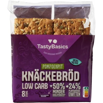 TastyBasics Low carb knäckebröd Pompoenpit