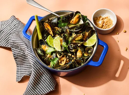 'Thaise' mosselen met groene curry