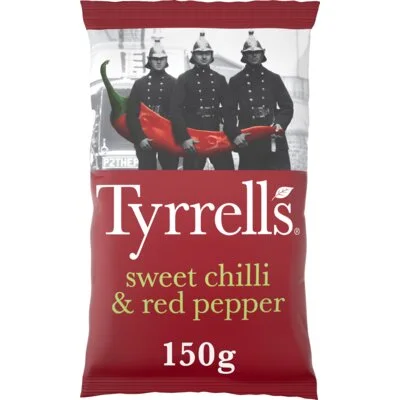 Tyrrells Sweet Chilli & Red Pepper Chips 150 g