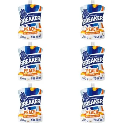 Melkunie Breaker perzik yoghurt zonnebloem 6-pack