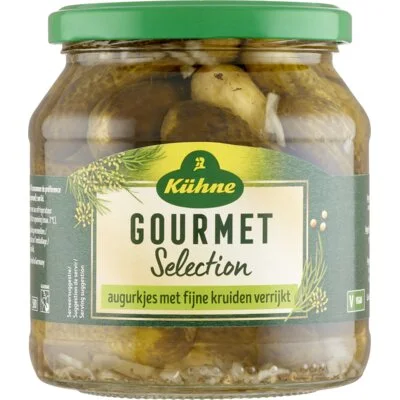 Kühne Gourmet Selection Augurkjes met Fijne Kruiden Verrijkt 530 g