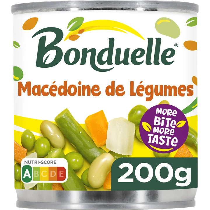Bonduelle groenteconserven Macedoine de Legumes 200g