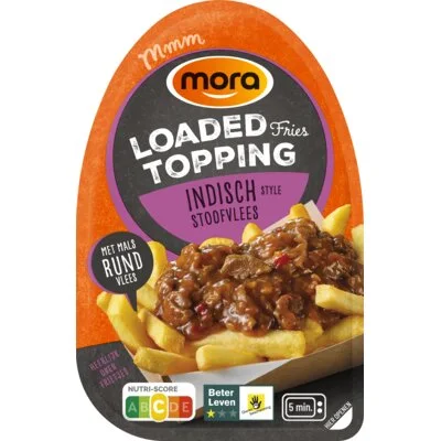 Mora Loaded Fries Topping Indisch Style Stoofvlees 150g
