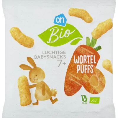 AH Biologisch Luchtige babysnacks wortel puffs 7m+