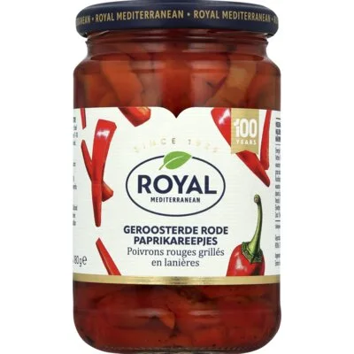 Royal Geroosterde rode paprikareepjes