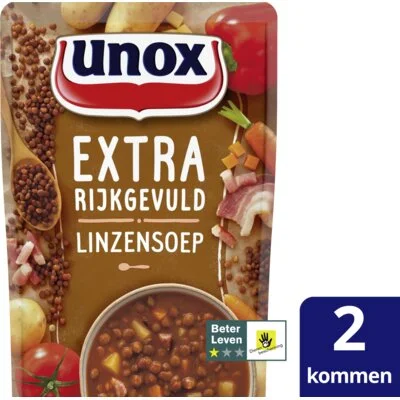 Unox Extra rijk gevulde linzensoep