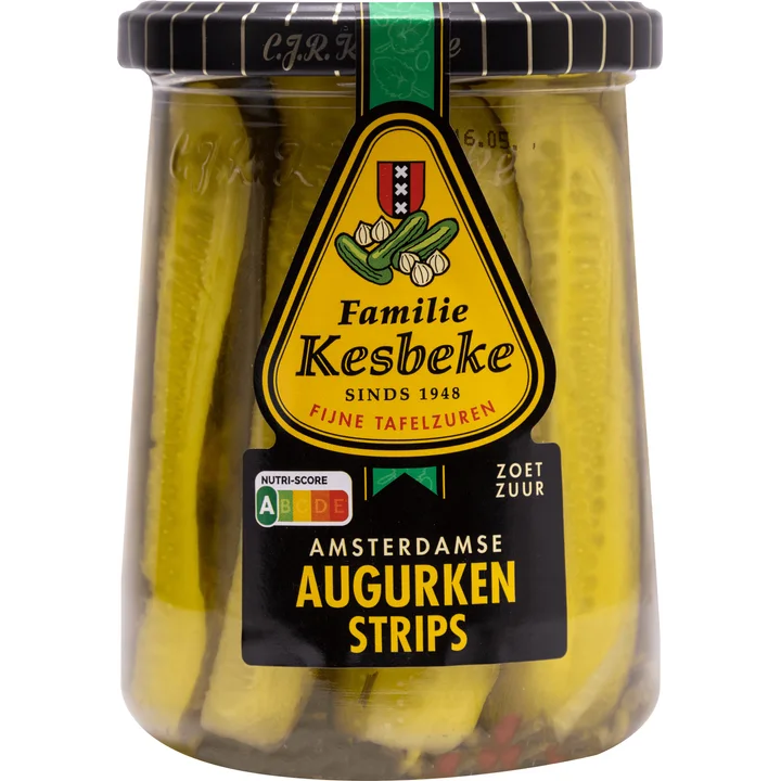 Kesbeke Amsterdamse Augurken Strips 495 g