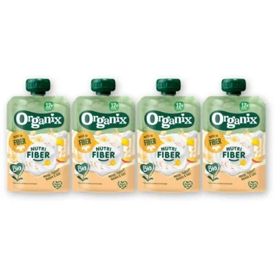 Organix Nutri fiber mango/yoghurt/banan 12m+ 4pk