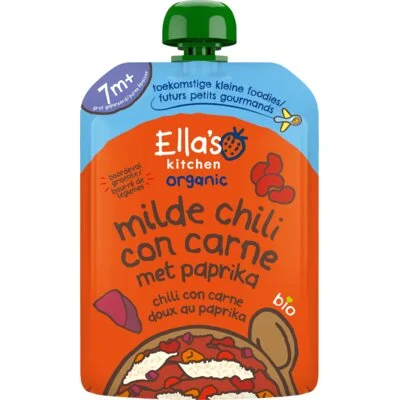 Ella's kitchen Milde chili con carne met paprika 7m+