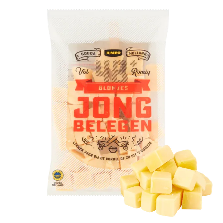 Jumbo Blokjes Jong Belegen Kaas 48+ 300 g