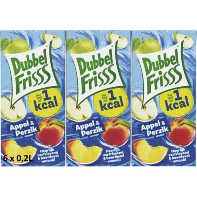 DubbelFrisss Appel & perzik 6-pack