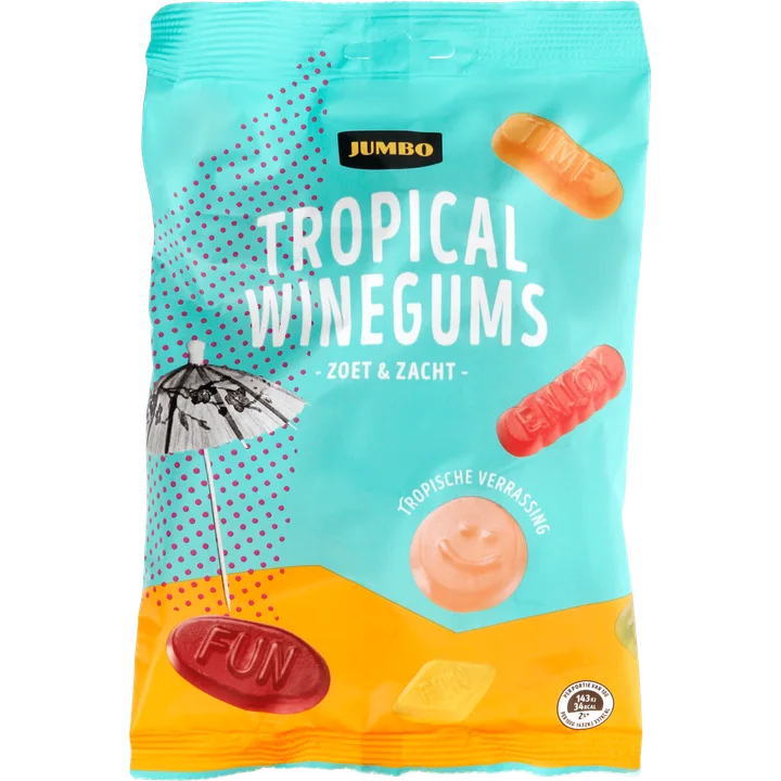 Jumbo Tropical Winegums Zoet & Zacht 250 g