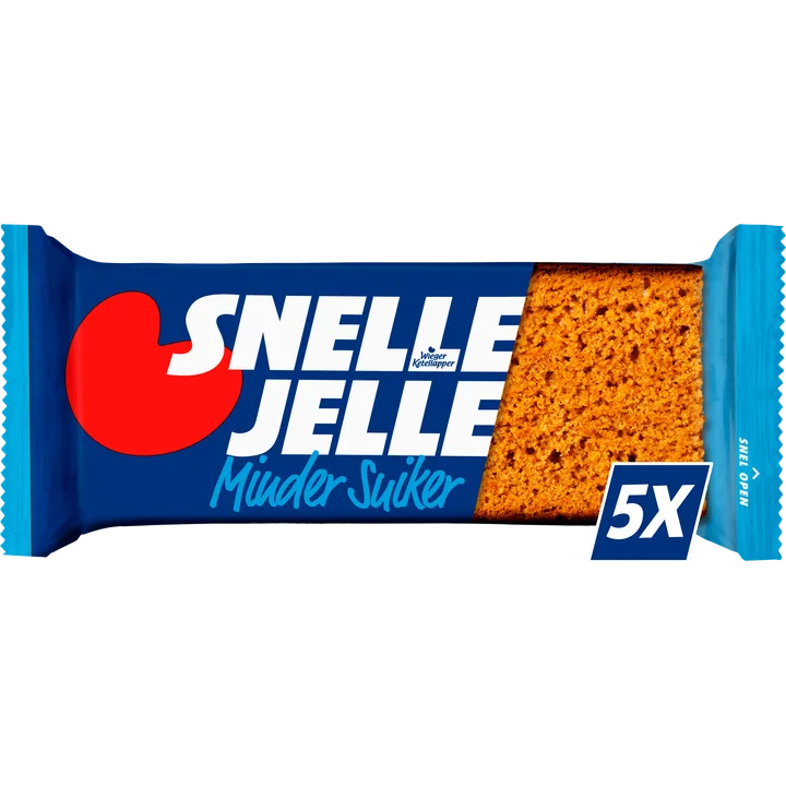 Snelle Jelle (te) Krachtige Kruidkoek Minder Suiker 5 Stuks 250 g