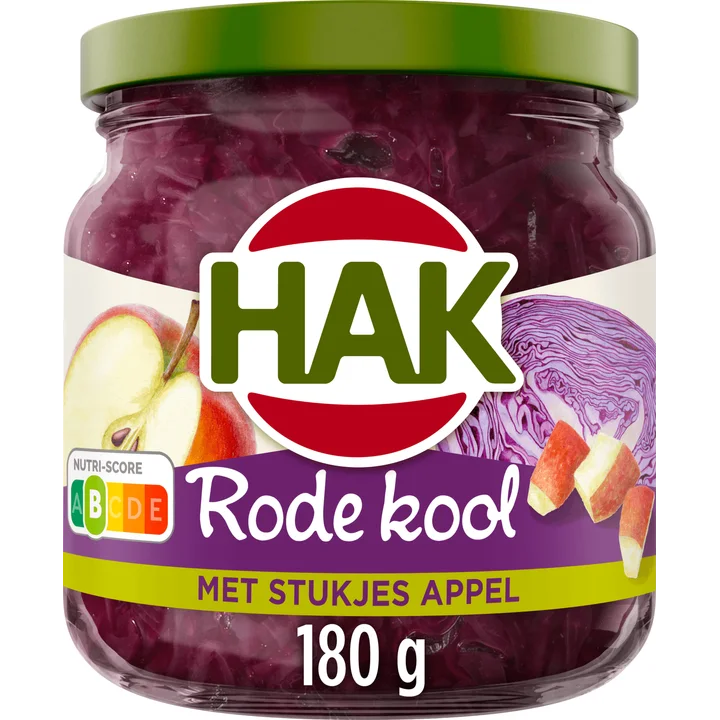 Hak Rode Kool met Stukjes Appel 180 g