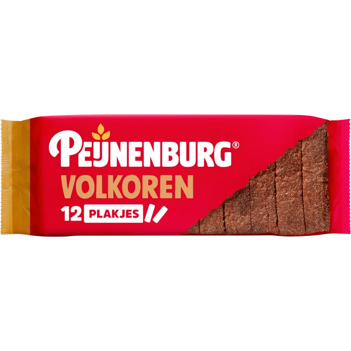Peijnenburg ontbijtkoek volkoren gesneden 12 plakjes