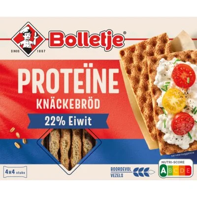 Bolletje Proteïne Knäckebröd 22% Eiwit 4 x 4 Stuks 255 g
