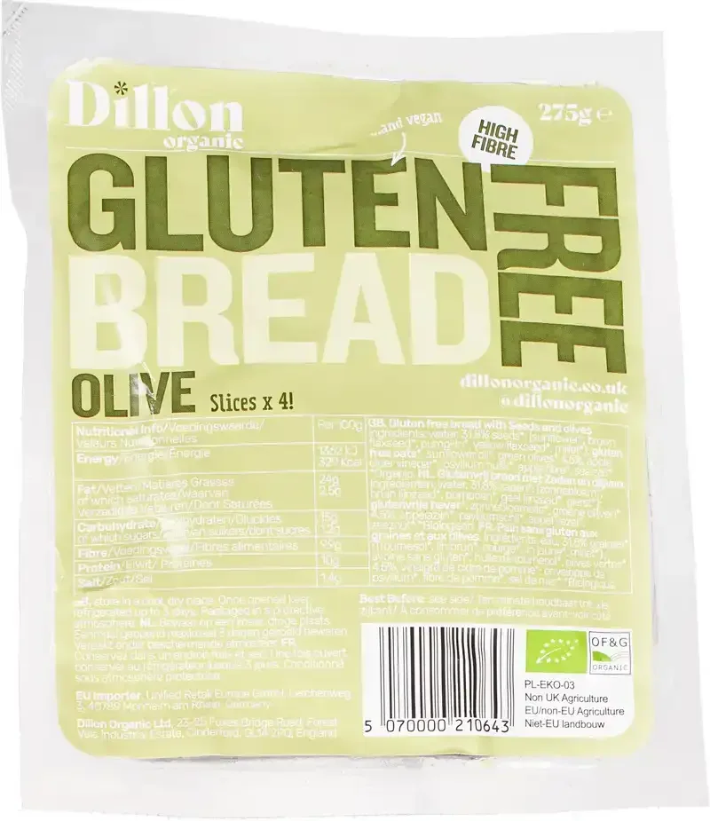 Glutenvrij brood olijven