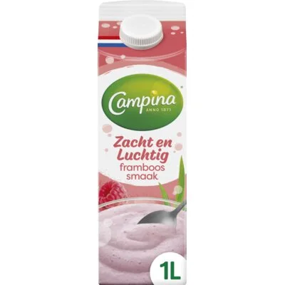 Campina Zacht en luchtig framboos smaak