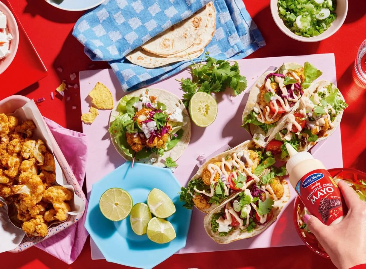 Bloemkooltaco's met chipotlemayo van Santa Maria (advertentie)