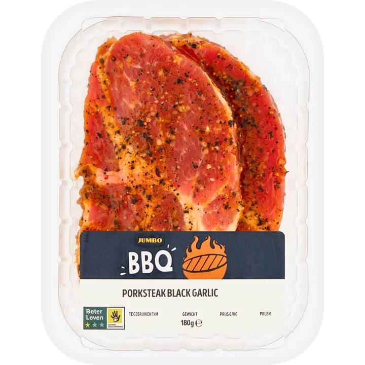 Jumbo BBQ Porksteak Black Garlic 180 g