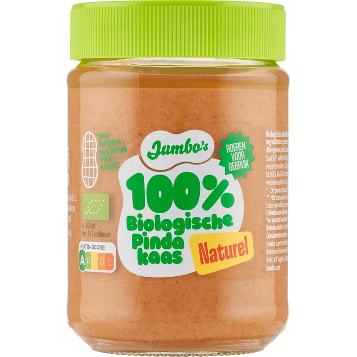 Jumbo's 100% Biologische Pindakaas Naturel 350 g