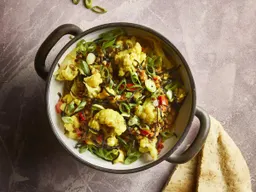Bloemkool-linzencurry met hiziki
