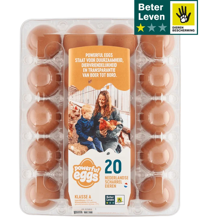 Powerful Eggs Nederlandse Scharreleieren 20 Stuks