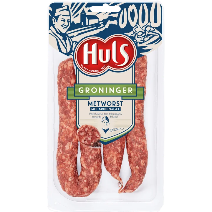 Huls Groninger Metworst met Kruidnagel 2 x 110 g