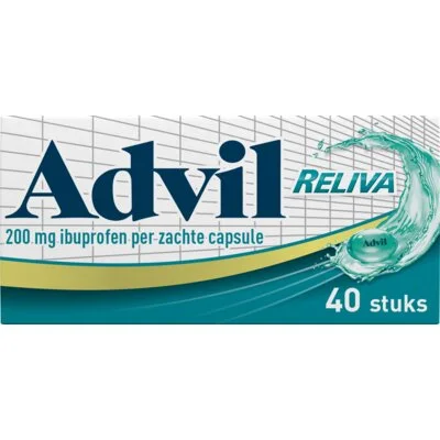 Advil Reliva 200mg ibuprofen zachte capsule