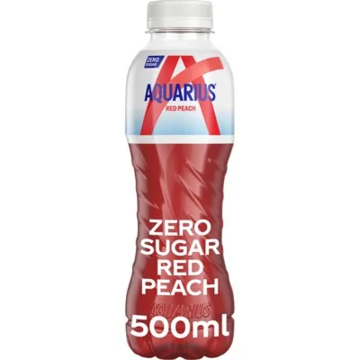 Aquarius Red peach zero sugar 12-pack