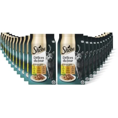 Sheba Delices du jour in saus kip/kalkoen 22pk