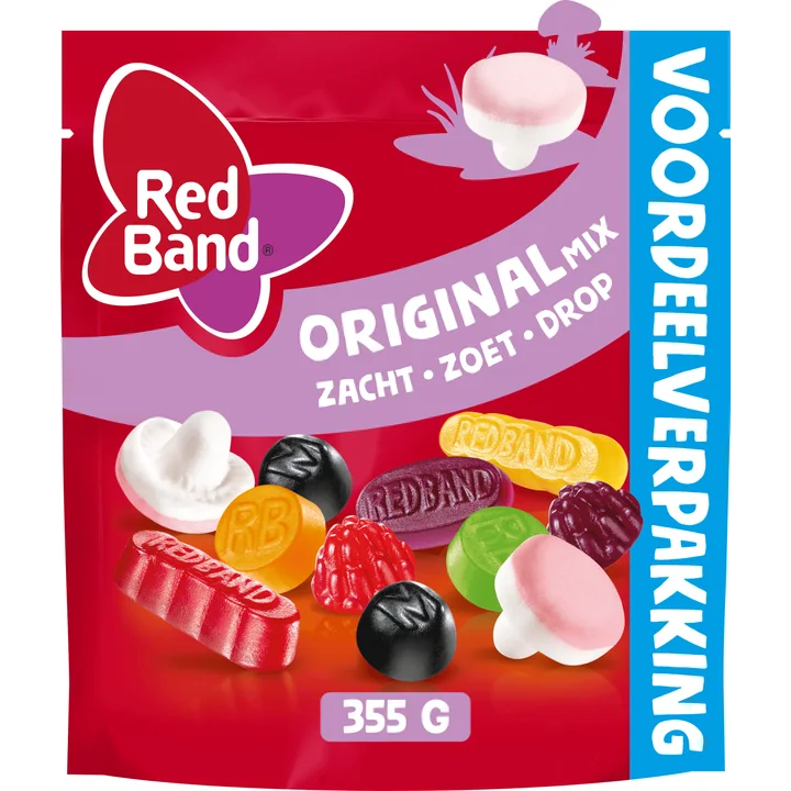 Red Band Original Mix Zacht Zoet Drop Voordeelverpakking 355 g