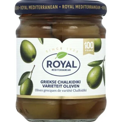 Royal Mediterranean Griekse Chalkidiki Varieteit Olijven 210 g