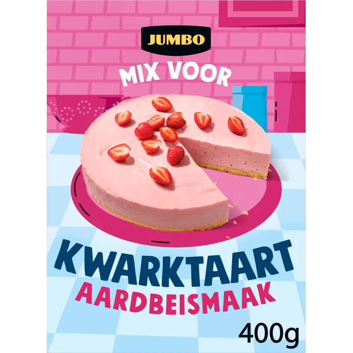 Jumbo Mix voor Kwarktaart Aardbeismaak 400 g