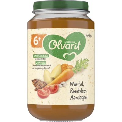 Olvarit 6+ mnd wortel rundvlees aardappel