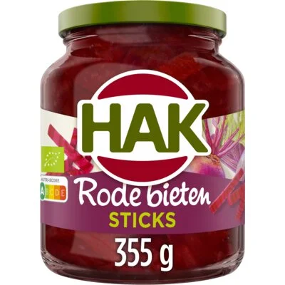 Hak Rode Bieten Sticks Bio 355 g