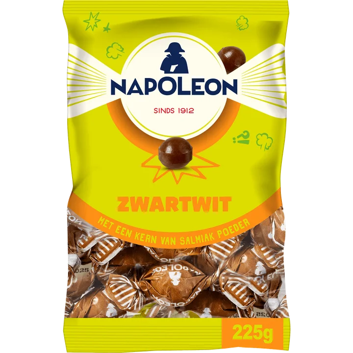 Napoleon Zwartwit Echte Salmiak Kogels 225 g