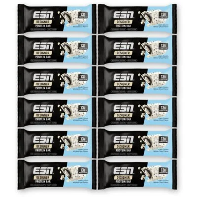 ESN Designer protein bar drk ckie white 12pk