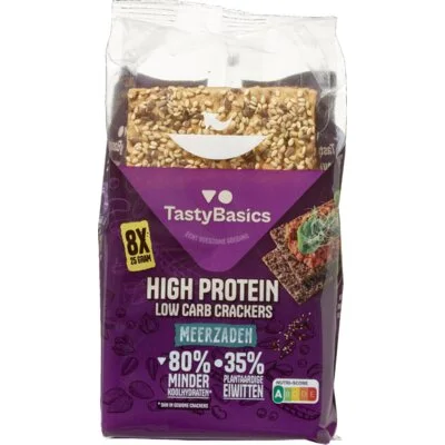 TastyBasics Low carb-high protein cracker meerzaden